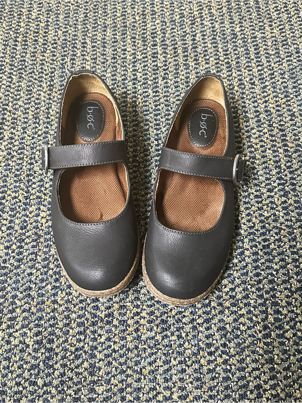 b.o.c. Dark Brown Mary Jane Strap Shoes size 8